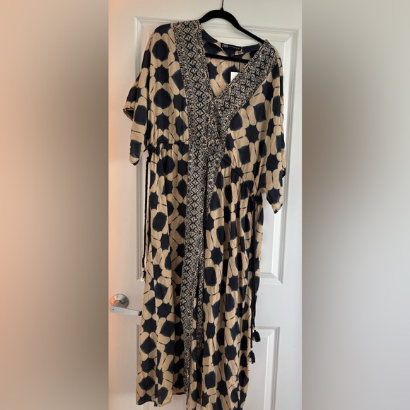 Zara Printed Caftan Maxi Dress – Sequin Detail – XS-S – NWT - Picture 12 of 15